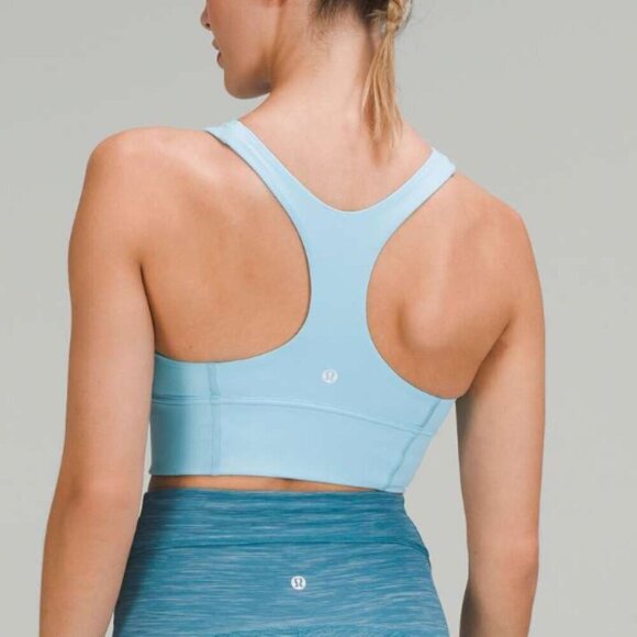 Lululemon Wunder Train Longline Bra Blue Chill Size 10 - Picture 3 of 6